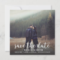 Whimsy Foto Save the Date Square Ankündigung