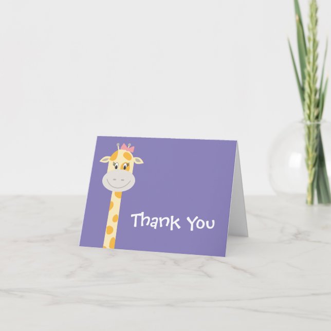 Whimsy Giraffe Dankeskarte (Vorderseite)