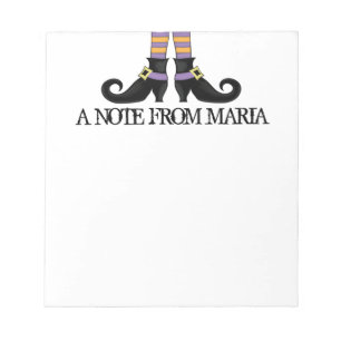 Whimsy Hexenschuhe mit Lila und orangefarbenem Str Notizblock