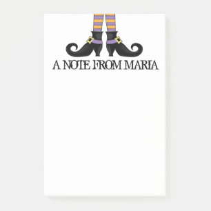 Whimsy Hexenschuhe mit Lila und orangefarbenem Str Post-it Klebezettel