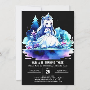 Whimsy Kids Princess Birthday Einladung