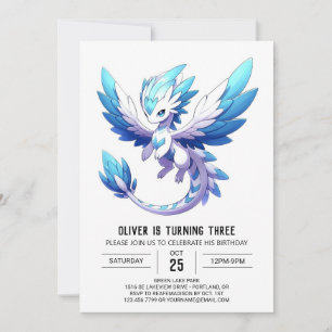 Whimsy Magical Dragon Birthday Einladung