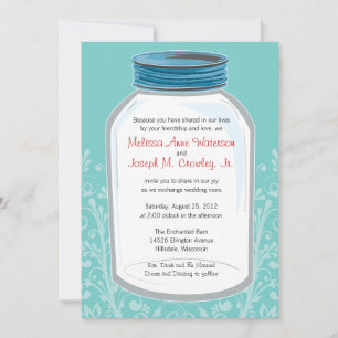 Whimsy Mason Jar Hochzeit Einladung