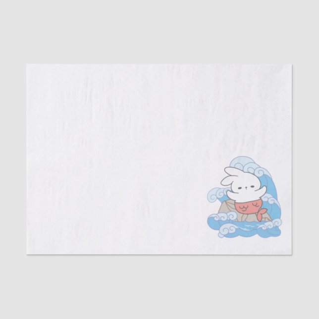 Whimsy Mer-Bunny Adventure Seidenpapier (Vorderseite)