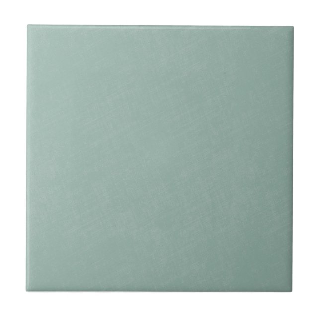 Whimsy Mint Blau Aqua Uni Farb Leinen Struktur Fliese (Vorderseite)