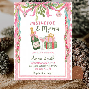 Whimsy Mistelzweig und Mimosas Brautparty Einladung