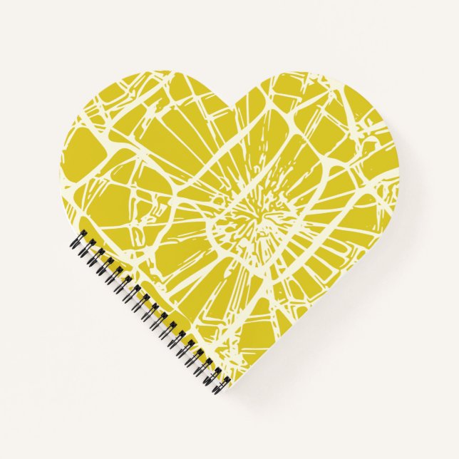 Whimsy Mosaik Yellow Mustard Notizbuch (Vorderseite)