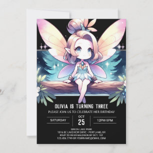 Whimsy Pastel Fairy Birthday Einladung