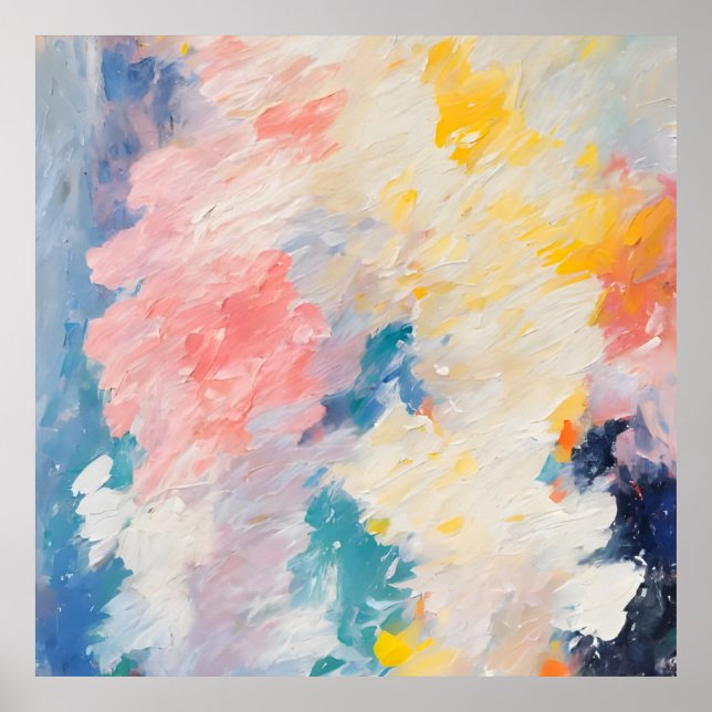 Whimsy Pastel Hues Dream Pattern Poster (Vorne)