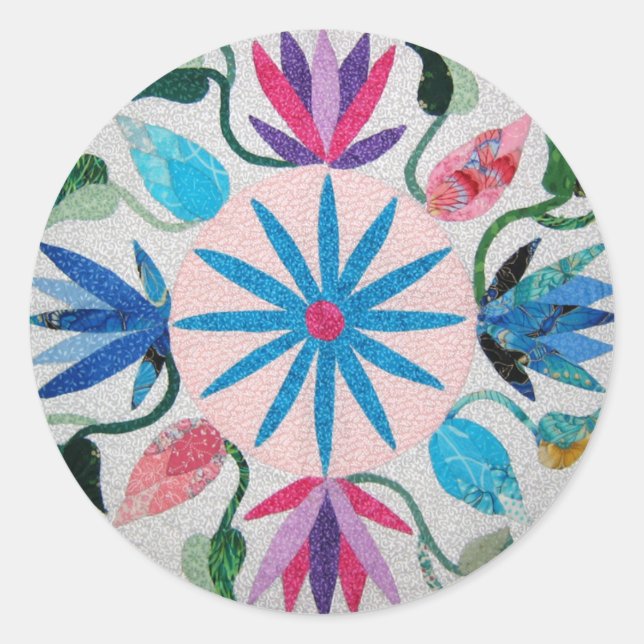 Whimsy Quilt Stickers! Runder Aufkleber (Vorderseite)