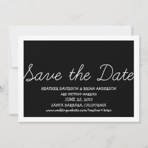 Whimsy Save the Date einladen, schwarz Einladung