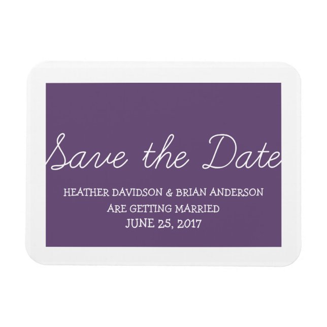 Whimsy Save the Date Magnet, Lila Magnet (Horizontal)