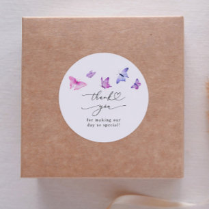 Whimsy-Schmetterlinge-Hochzeitsdusche-Geschenk   Runder Aufkleber