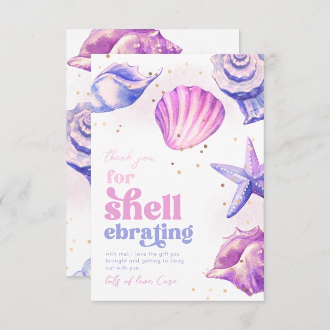 Whimsy Shellebrate Vielen Dank Karten (Vorne/Hinten)