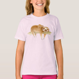 Whimsy sloth und niedliche Babyfarbe T-Shirt