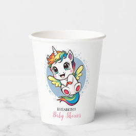 Whimsy Unicorn Kinderdusche Pappbecher