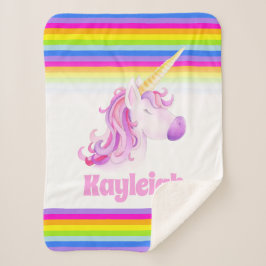 Whimsy unicoron Regenbogenkinder individuelle Name Sherpadecke