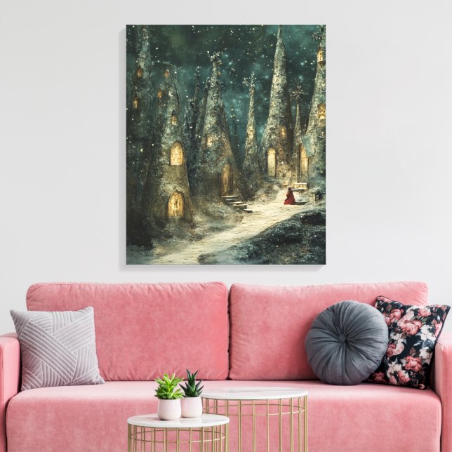 Whimsy-verzauberter Wald Leinwanddruck (Insitu (Wohnzimmer))