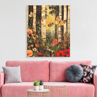 Whimsy-verzauberter Wald Leinwanddruck