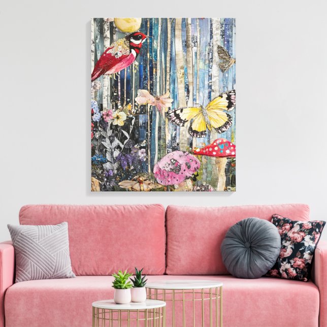 Whimsy-verzauberter Wald Leinwanddruck (Insitu (Wohnzimmer))