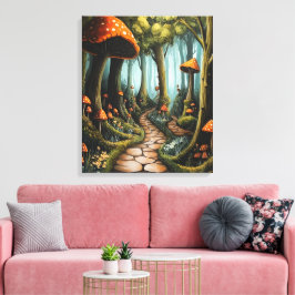 Whimsy-verzauberter Wald Leinwanddruck