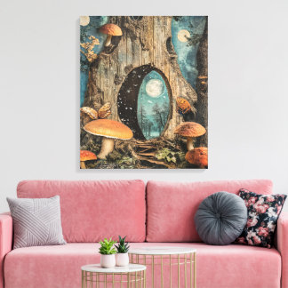 Whimsy-verzauberter Wald Leinwanddruck