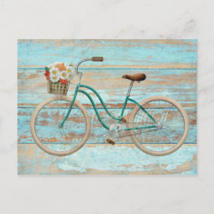 Whimsy Vintag Beach Cruiser Fahrrad Postkarte