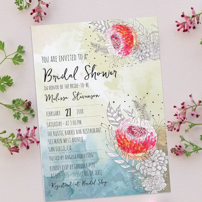 Whimsy Watercolor Fantasy Florals Brautparty Einladung (Von Creator hochgeladen)
