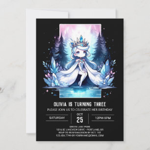 Whimsy Watercolor Princess Birthday Einladung