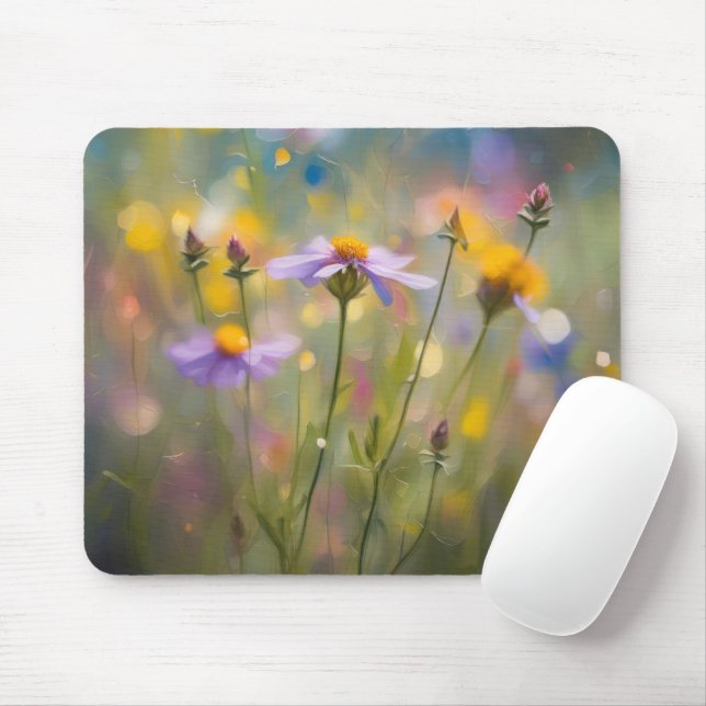 Whimsy-Wildblumen Mousepad (Mit Mouse)