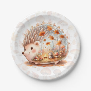 Whimsy Wilderness Critters - der Igel - Pappteller