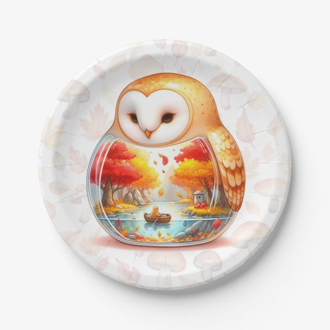 Whimsy Wilderness Critters - the Owl - Pappteller (Vorderseite)