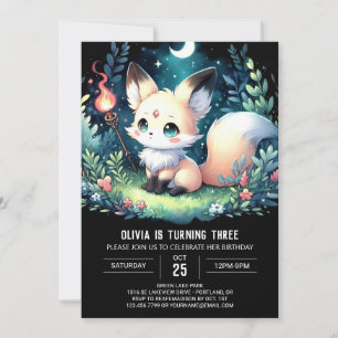 Whimsy Woods Fox Geburtstag Einladung