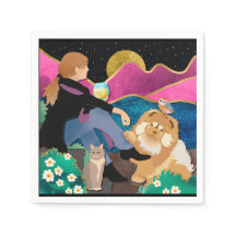 WHINE with ME chow paper napkins