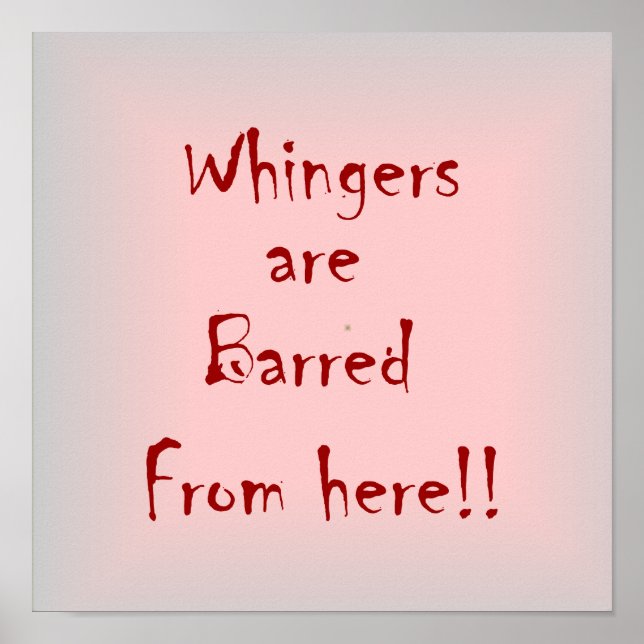 "Whingers are Barry from Here" > Plakatdruck Poster (Vorne)