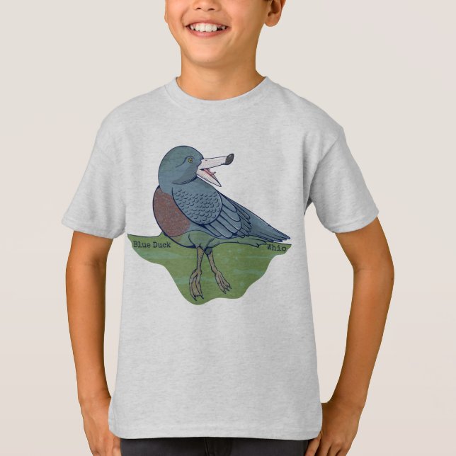 Whio Blue Duck NZ BIRD T-Shirt (Vorderseite)