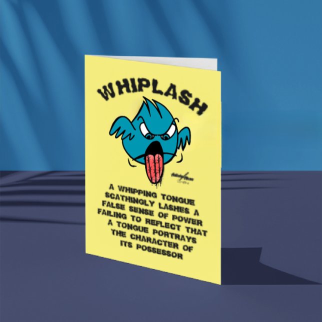WHIPLASH-Grußkarte - (WHIPLASH, the popular poem from the successful debut memoir, Lost in a Quatrain, by Poet Adiela Akoo)