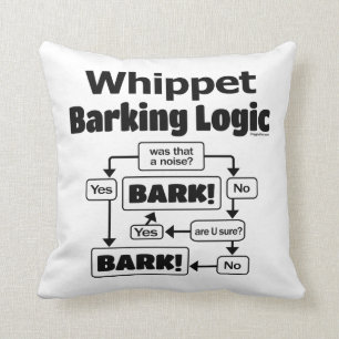 Whippet Abstreifenlogik Kissen