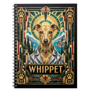 Whippet, Art Deco Hund Notizblock