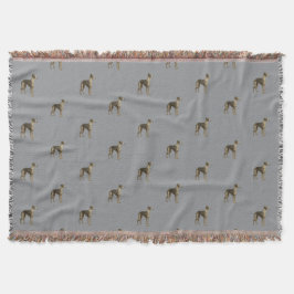Whippet blanket - Whippet against grey background Decke
