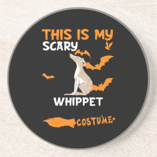 Whippet Costume Halloween Lazy Beängstigend Hund T Getränkeuntersetzer