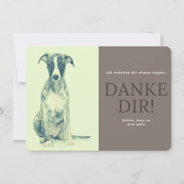 Whippet Dankeskarte (Vorderseite)