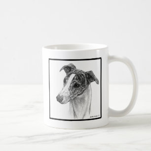 Whippet Dog Art von Glenda S. Harlan Kaffeetasse