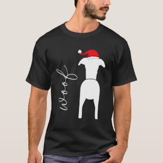 Whippet Dog Design mit dem Weihnachtshut für Chris T-Shirt