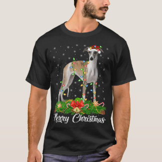 Whippet Dog Lover Matching Weihnachtsmannmütze Whi T-Shirt