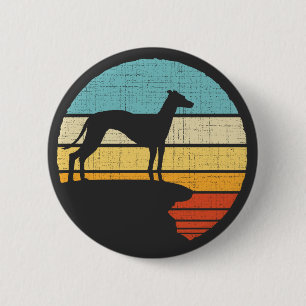 Whippet Eigentümer Retro Vintag 60er 70er Dog Love Button