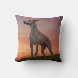 Whippet Elegant Throw Kissen