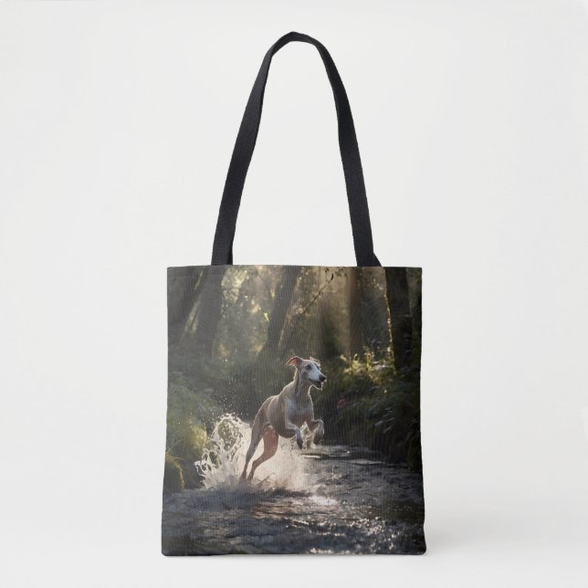 Whippet Elegante Schulter-Tasche (Vorderseite)