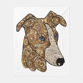 Whippet Fleece-Decke Fleecedecke