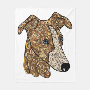 Whippet Fleece-Decke Fleecedecke